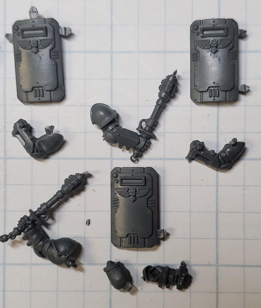 40k Kill Team Bits Adeptus Arbites Exaction Squad Shield & Maul Set x5 B
