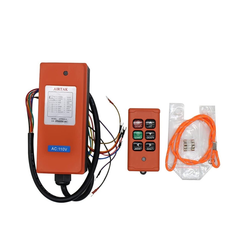 6 Buttons Wireless Crane Remote Control AC110V 1 Transmitters Industrial Chan...