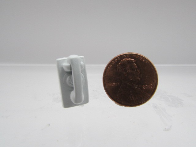 Dollhouse Miniature White Wall Phone MUL1362