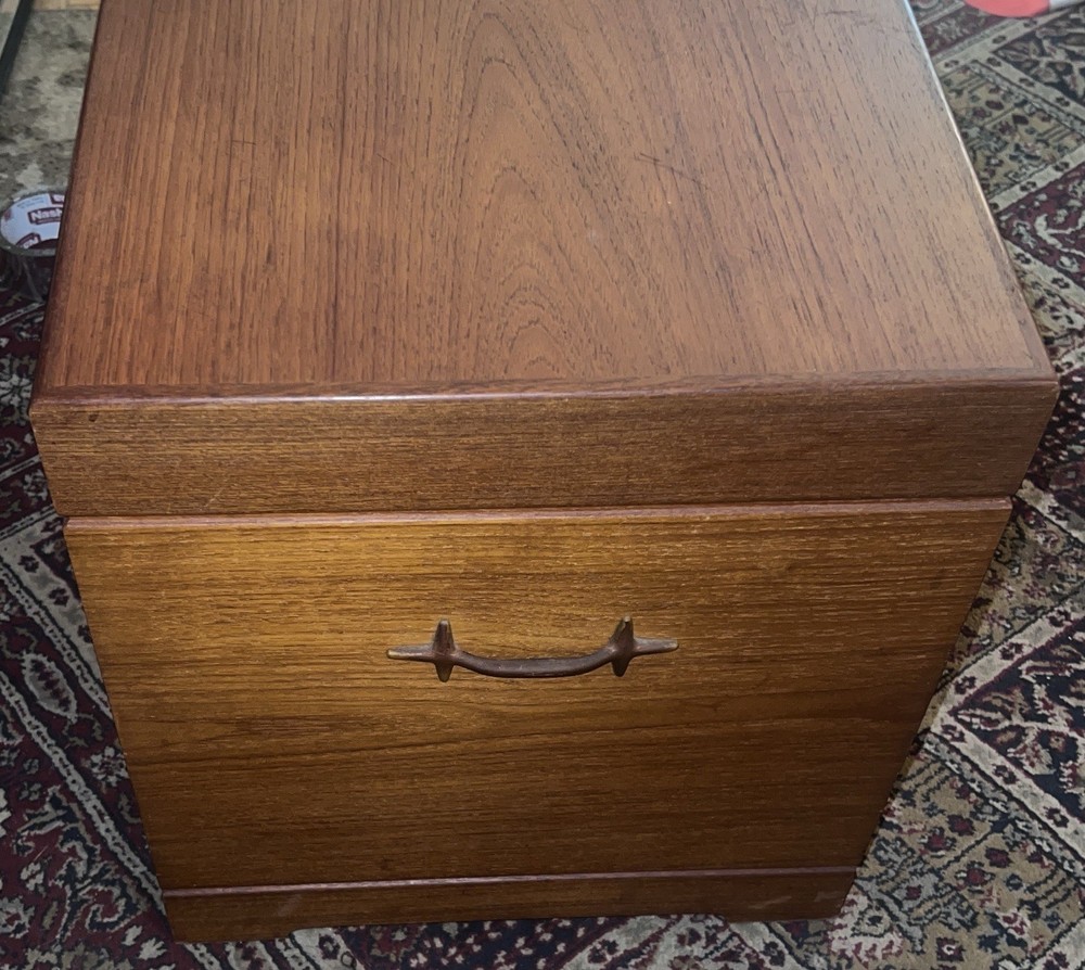 Teak Danish control vintage Modern Teak Blanket Chest