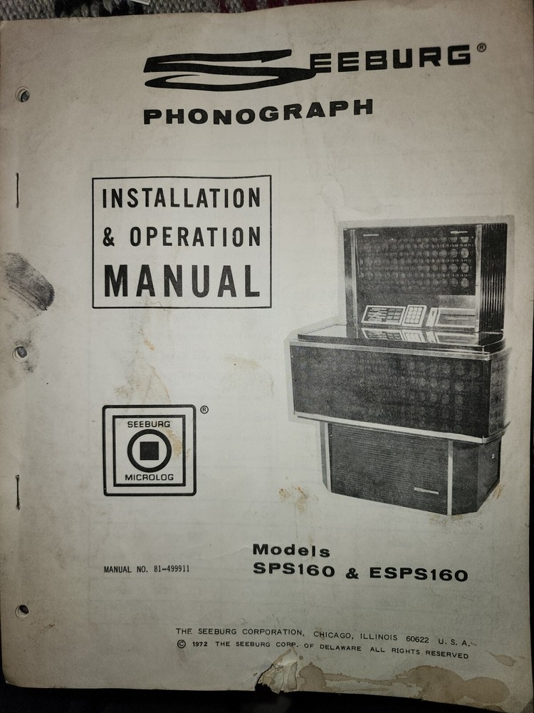 Seeburg SPS160 & ESPS160 Manual Jukebox