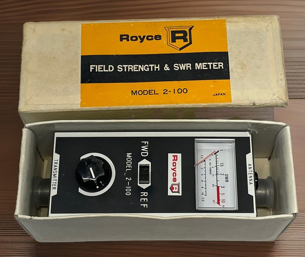 Vtg ROYCE ELECTRONICS MODEL 2-100 FIELD STRENGTH & SWR METER Standing Wave