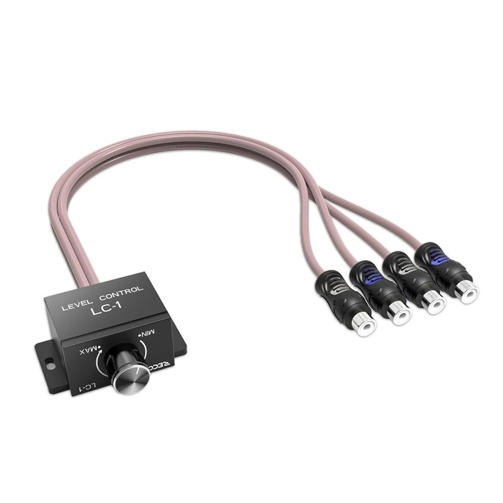 Universal RCA Level Controller - Bass Boost Volume Control for Car Audio