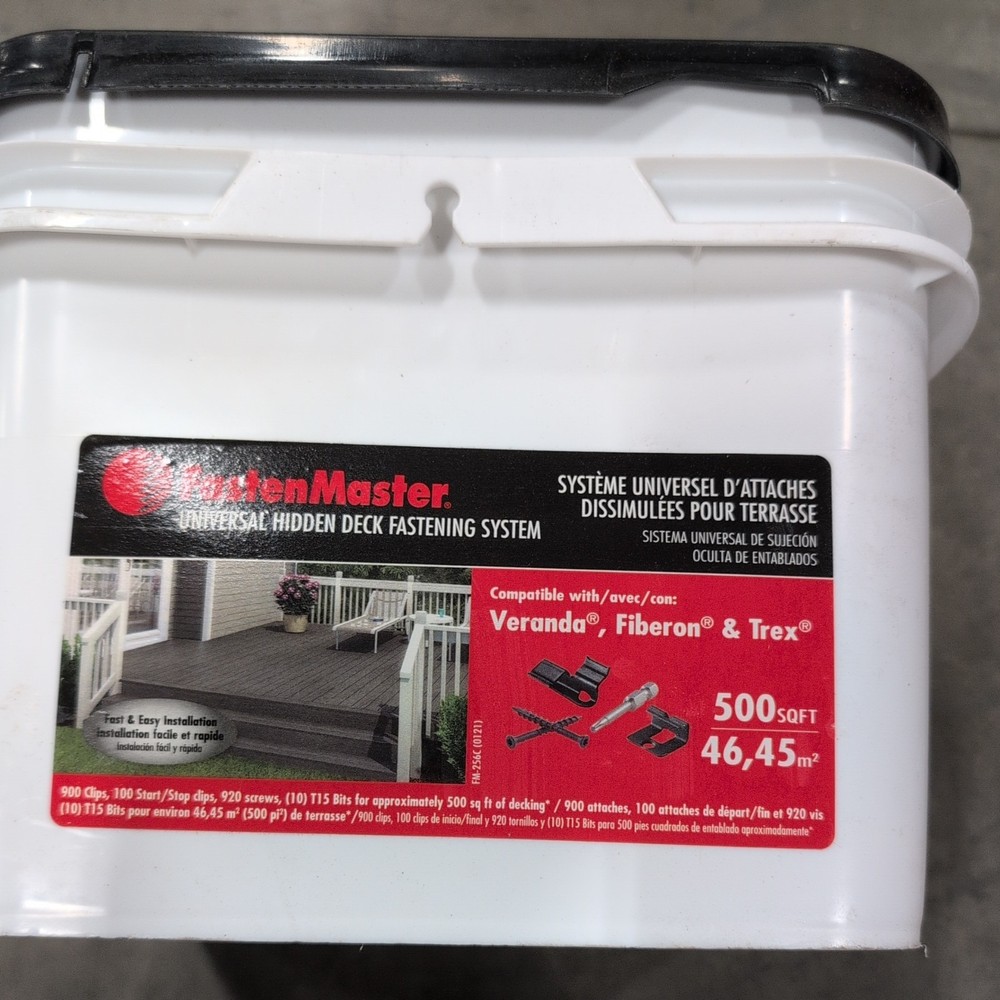 FastenMaster Universal Hidden Deck Fastening System 500 sq ft. FMTHDCLIP-500