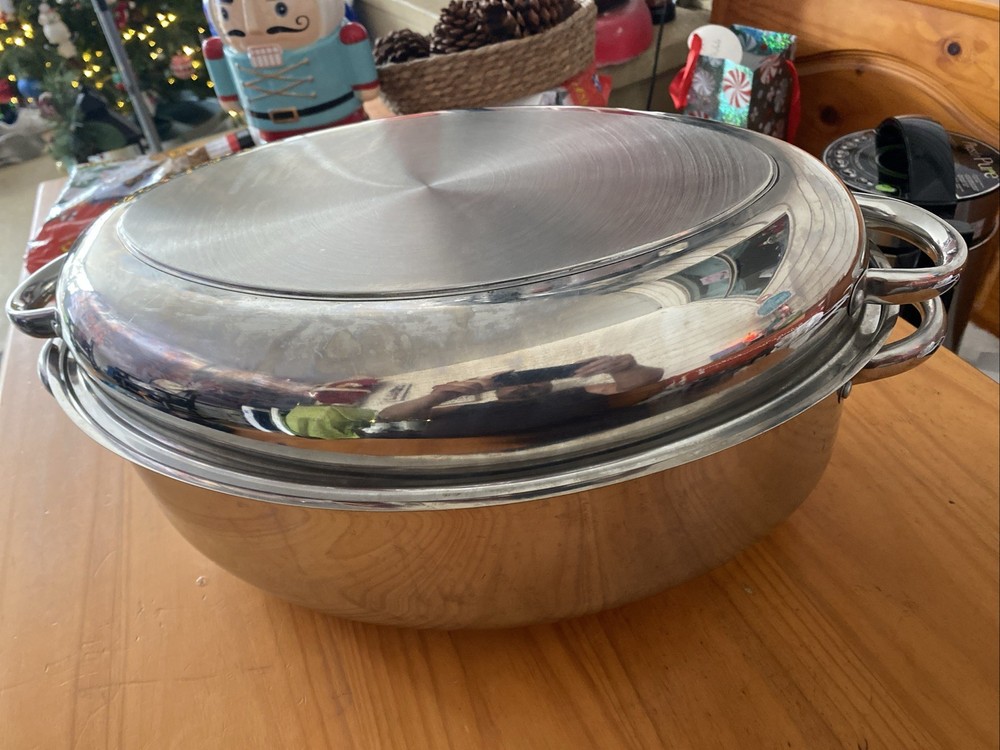 Precise-Heat Multi-Use Baking and Roasting Pan waterless greaseless t304