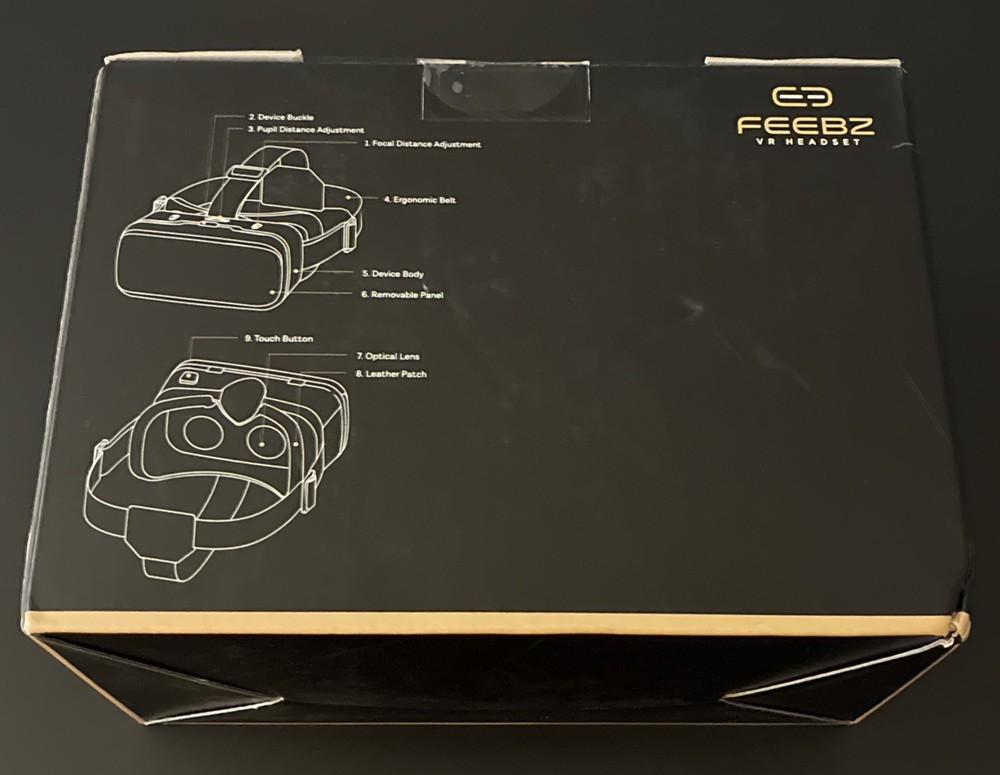 VR Headset For IPhone & Android 2.0 FEEBZ Virtual Reality Goggles