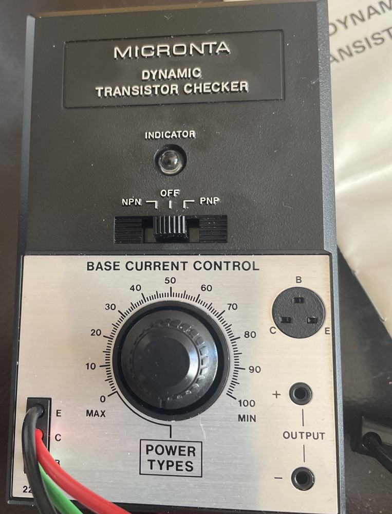 Micronta Dynamic Transistor Checker 22-025 With Original Box & Manual Works