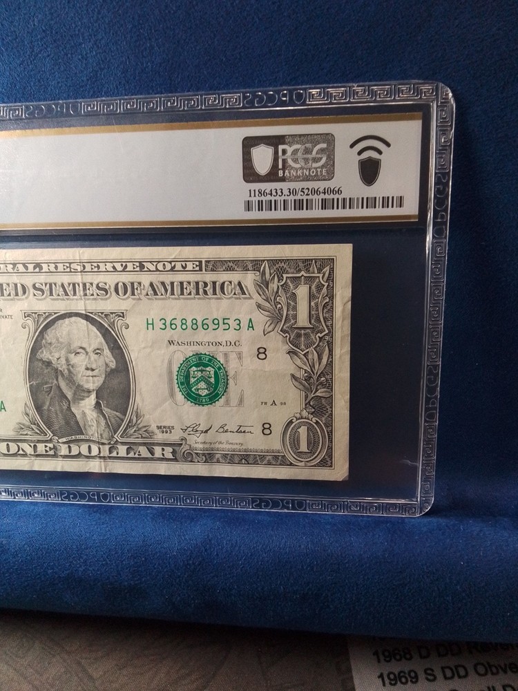 $1 1993FRN Misalignment Error, PCGS VERY FINE 30,FR 1919-H.