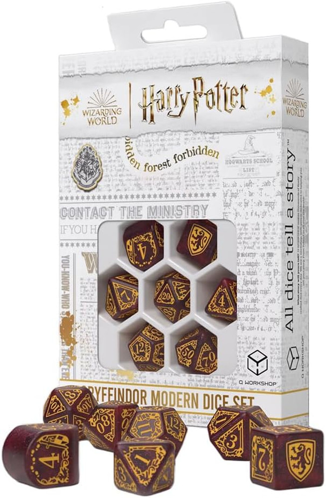 Harry Potter Gryffindor Modern Dice Red