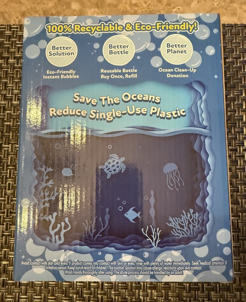 Better Bubbles Starter Kit / Refillable Bubble System, Eco-friendly, Brand New
