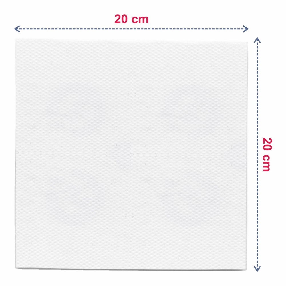 2000 Sheets Mini Square Tissue 1 Ply White Soft Napkins Disposable Serviettes