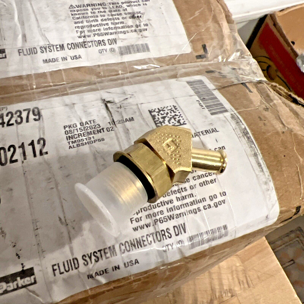 Parker Fluid System DIV Connector Parker Fitting 10 PACK