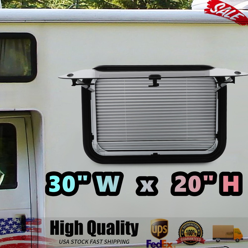 Rv Exit Window 30" W X 20" H Optional Trim Rv Window Replacement Camper + Screen
