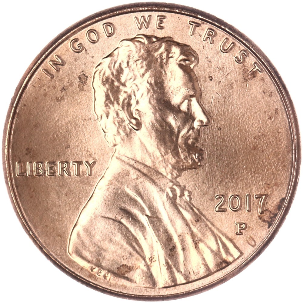 2017 P Lincoln Shield Cent BU Penny US Coin