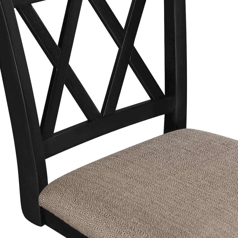 24in Brookline Swivel Barstool Pure Black
