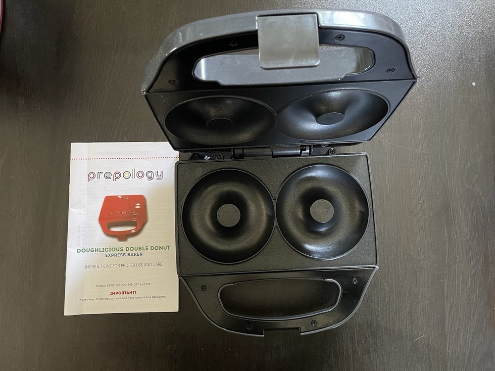 Prepology Doughlicious Double Donut Express Maker- Compact Donut Maker
