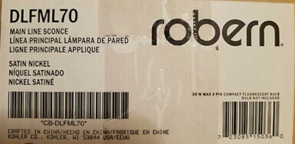 Robern CB-DLFML70 Main Line Sconce (Satin Nickel)