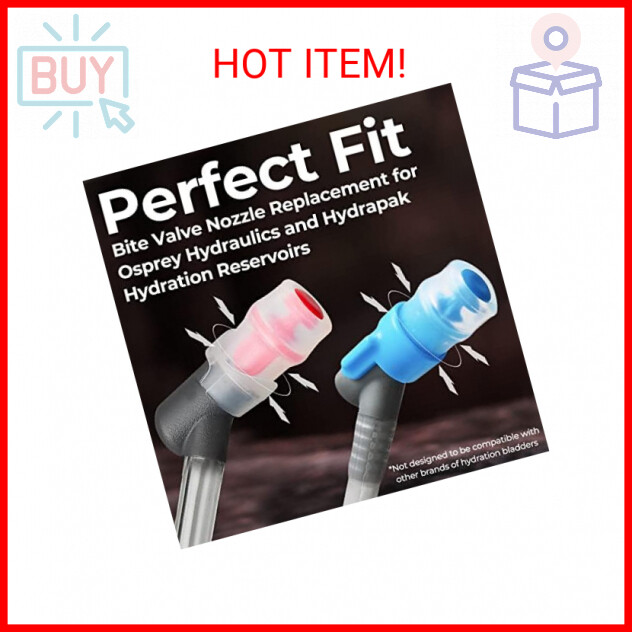5-Pack Replacement Bite Valve Nozzles Compatible with Osprey, Nathan & Hydrapak
