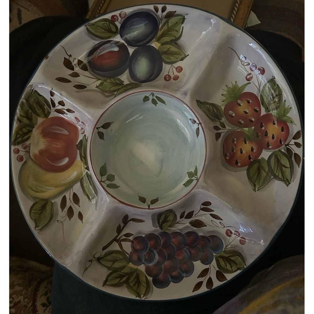 Heritage Mint Ltd Black Forest Fruits Dinnerware China Serving Platter