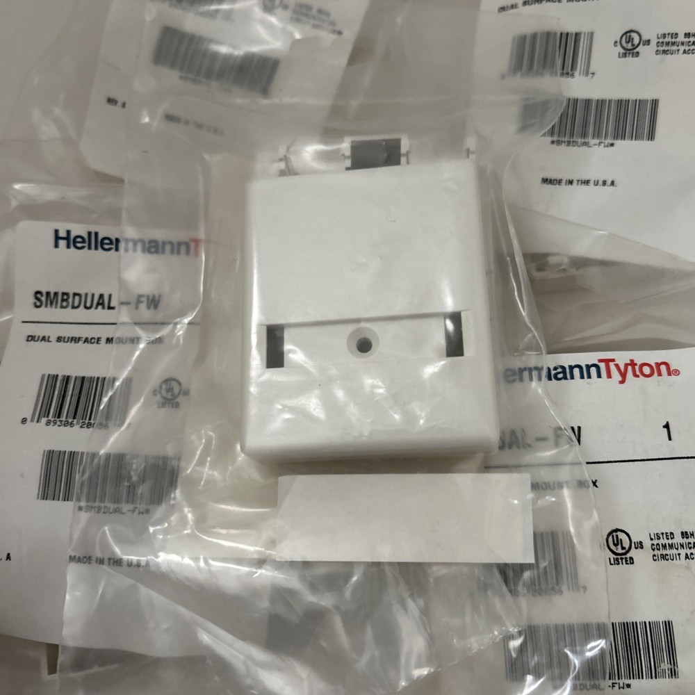 5 Pack Dual Surface Mount Box HellermannTyton SMBDuAL-FW