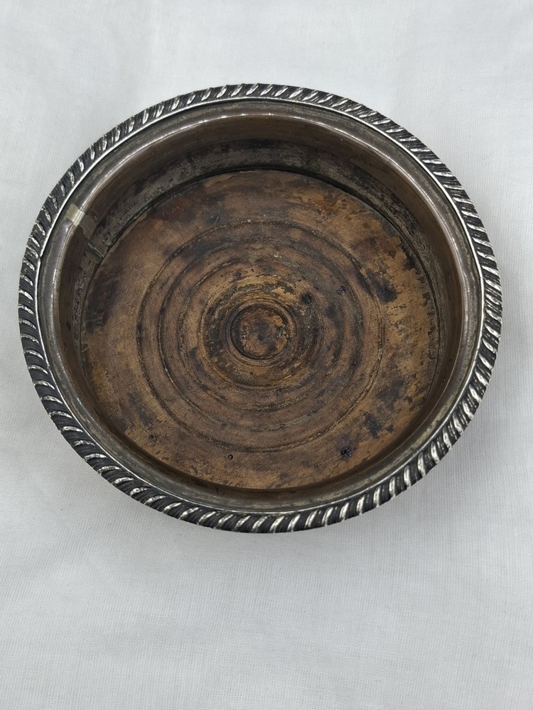 Pair of Antique Copper Wine Coasters