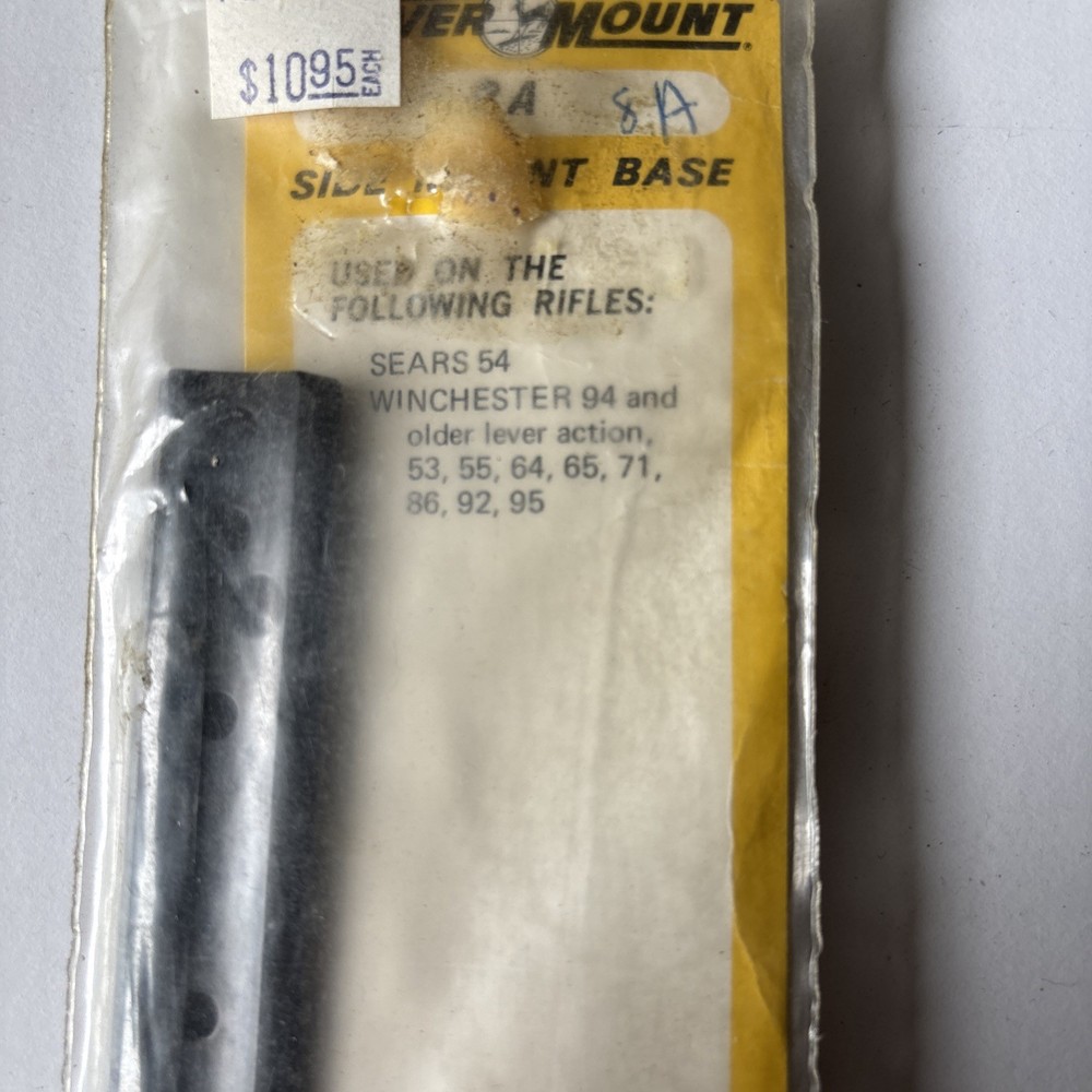 Weaver Side Mount Black Scope Base & Screws #8A