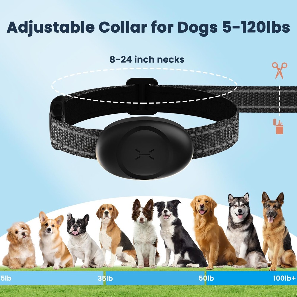 Aquamorph Dog Shock Collar with Soft Neoprene Padded - 4 Training Modes E Col...
