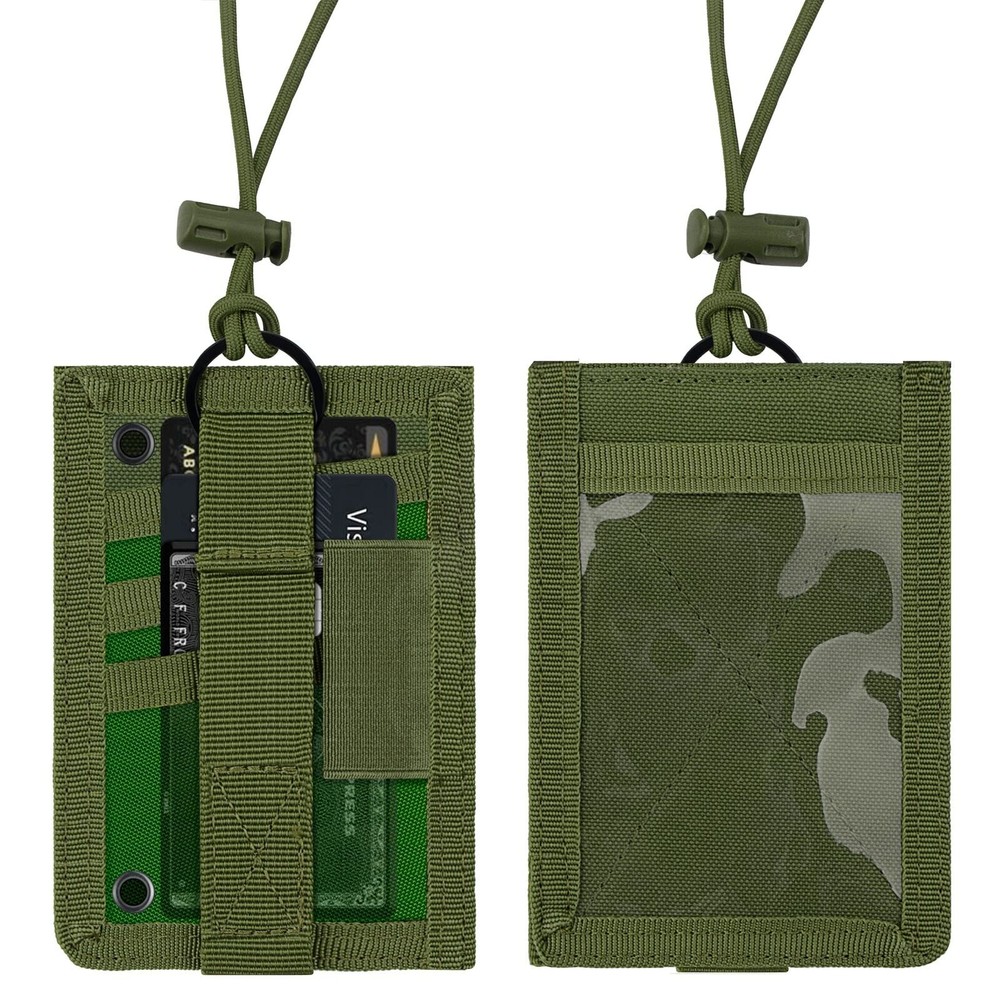 Adjustable Neck Lanyard Key Ring Loop Patch Badge Holder & Credit Card Organizer