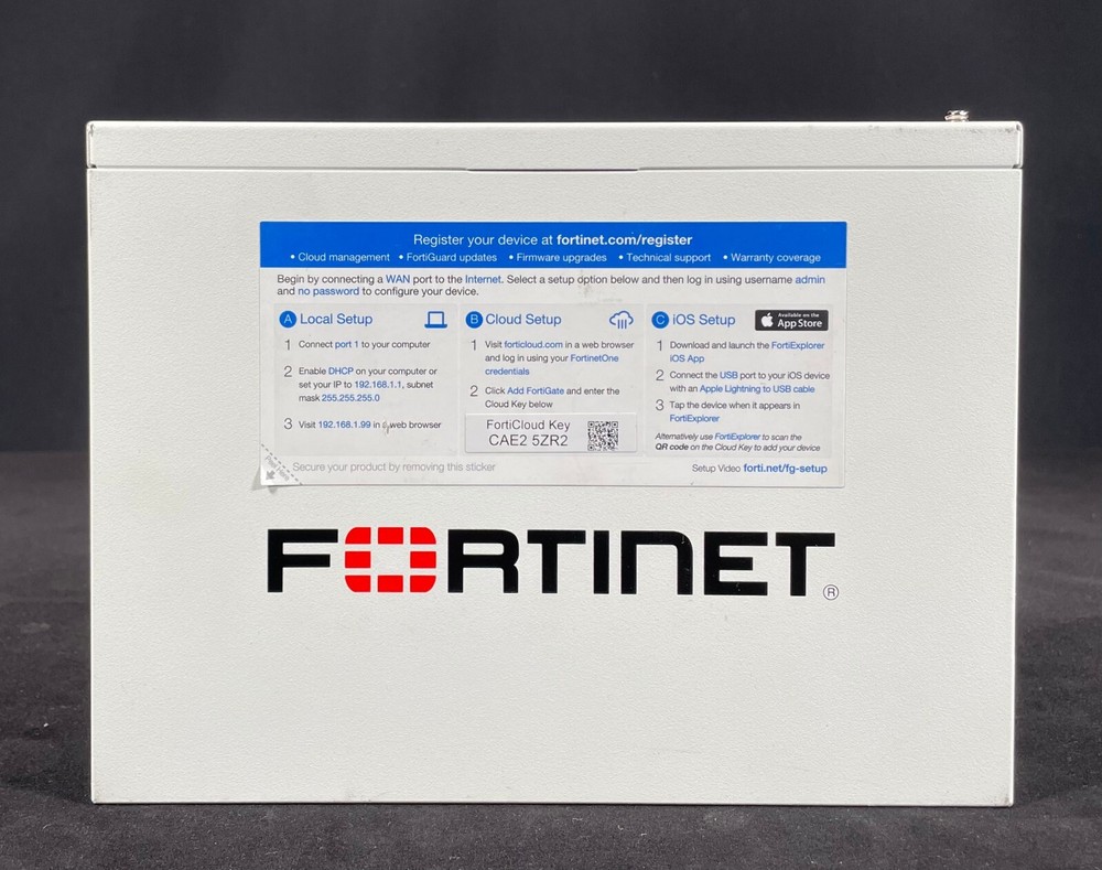 Fortinet FG-60F FortiGate Network Security-Firewall Appliance-No Power Adapter