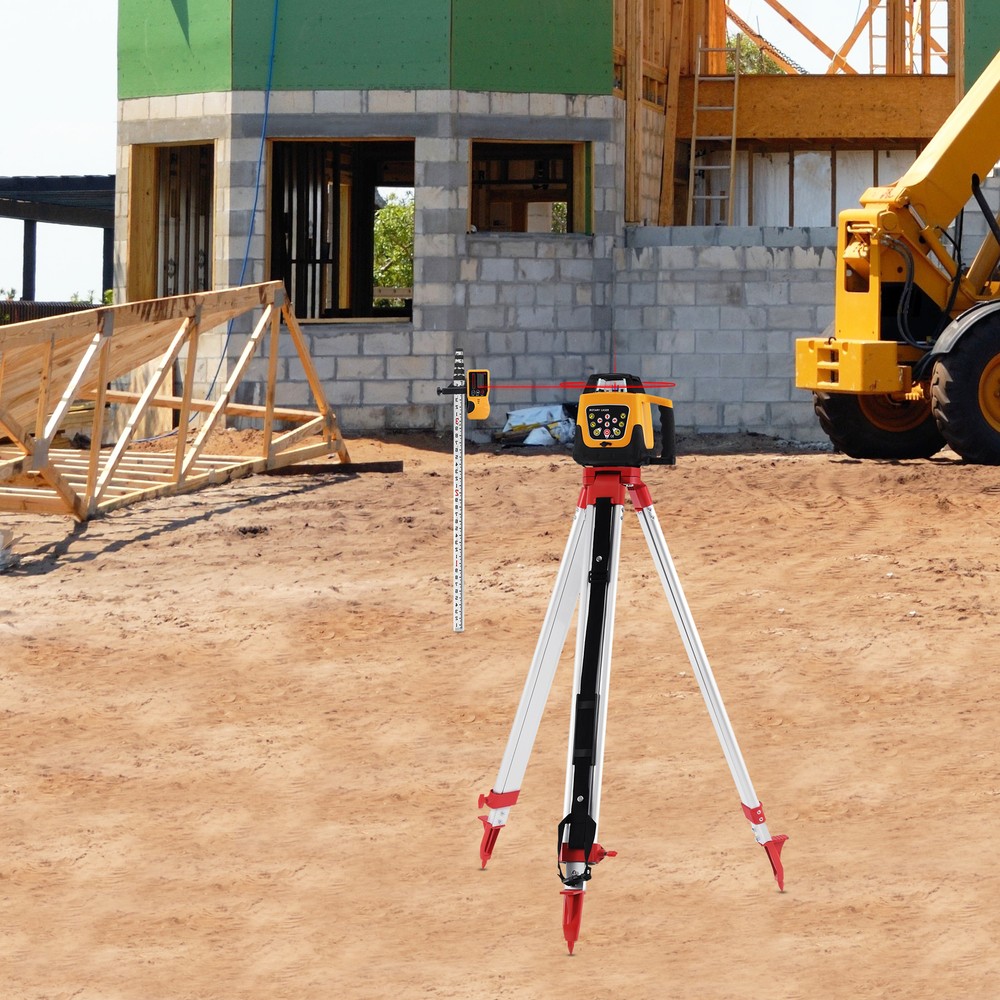 Self-Leveling 360° Rotary Rotating Red Laser Level Tool Kit Automatic 500m Range