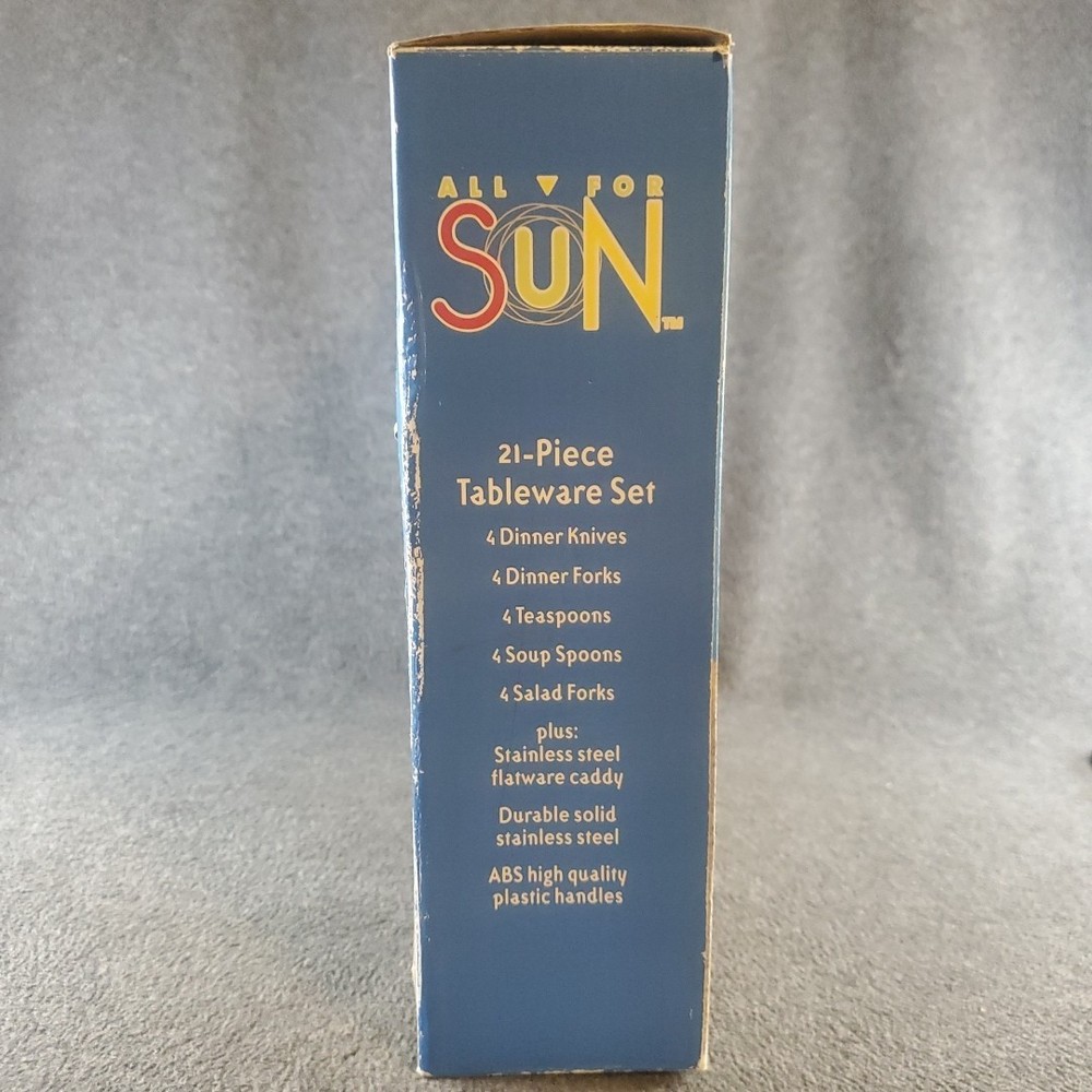 Vintage 1997 All FOR SUN 21 Piece Tableware Set