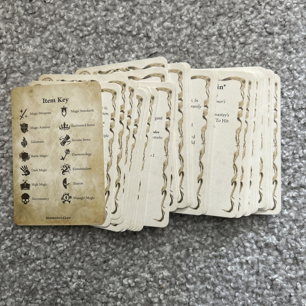 Warhammer the Old World Common Magic Items Reference Card Pack Cards Deck Set