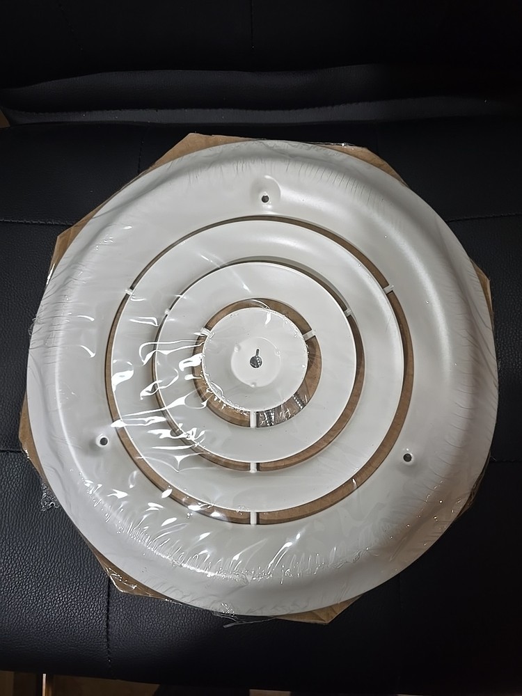 8" Round White Ceiling Diffuser With Hardware, 360 Air Flow Free US Shipping
