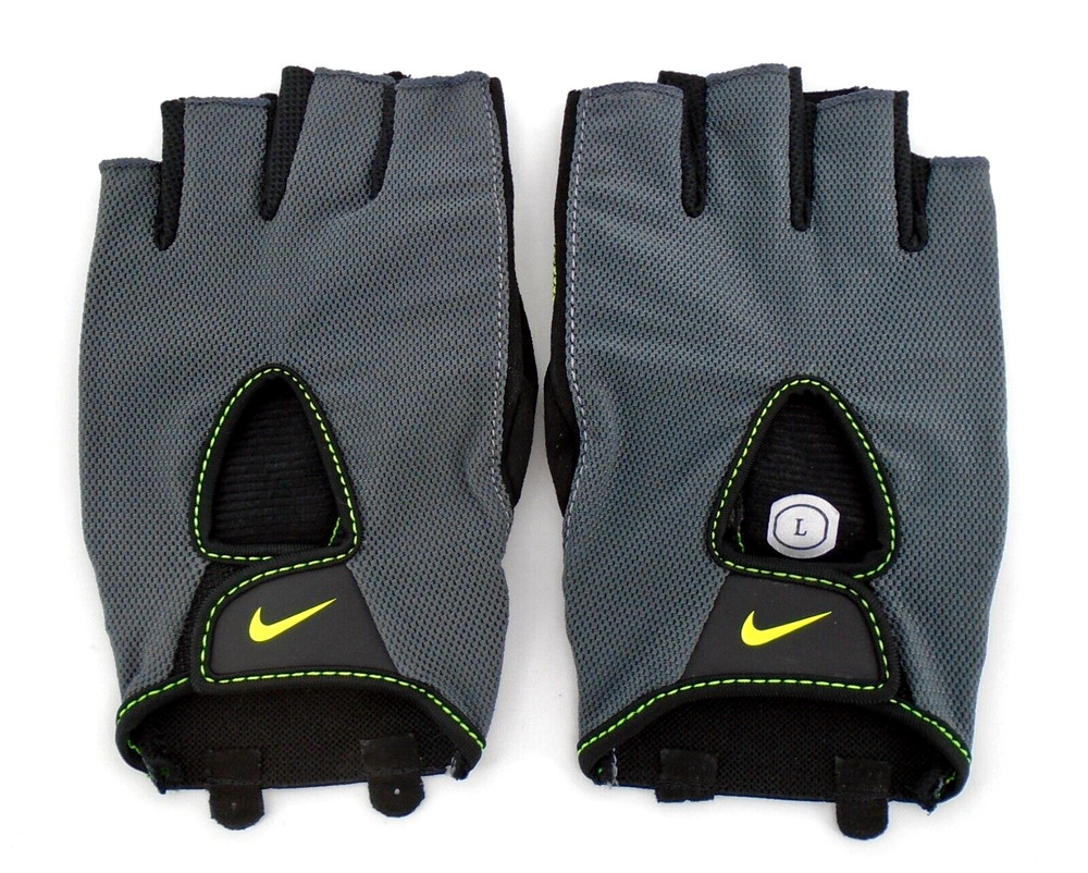 Nike Fundamental Training Gloves Men's Large Grey/Black/Volt
