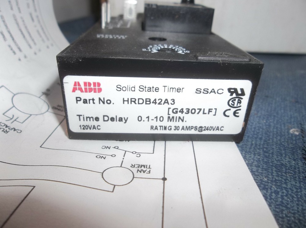 New ABB, SSAC, Solid State Timer, HRDB42A3, Time Delay AOPS2659