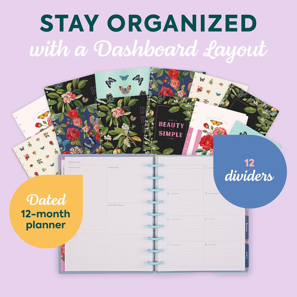 Happy Planner Disc-Bound Planner Jan.–Dec. 2026, Includes 3 Extra Months and 2 S