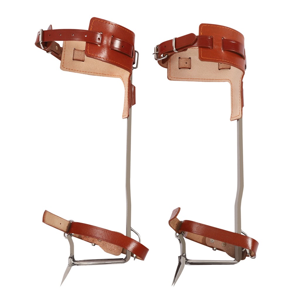 Adjustable Tree Climbing Spike Set Pole Climbing Spurs Tool Climber Strap Gaffs