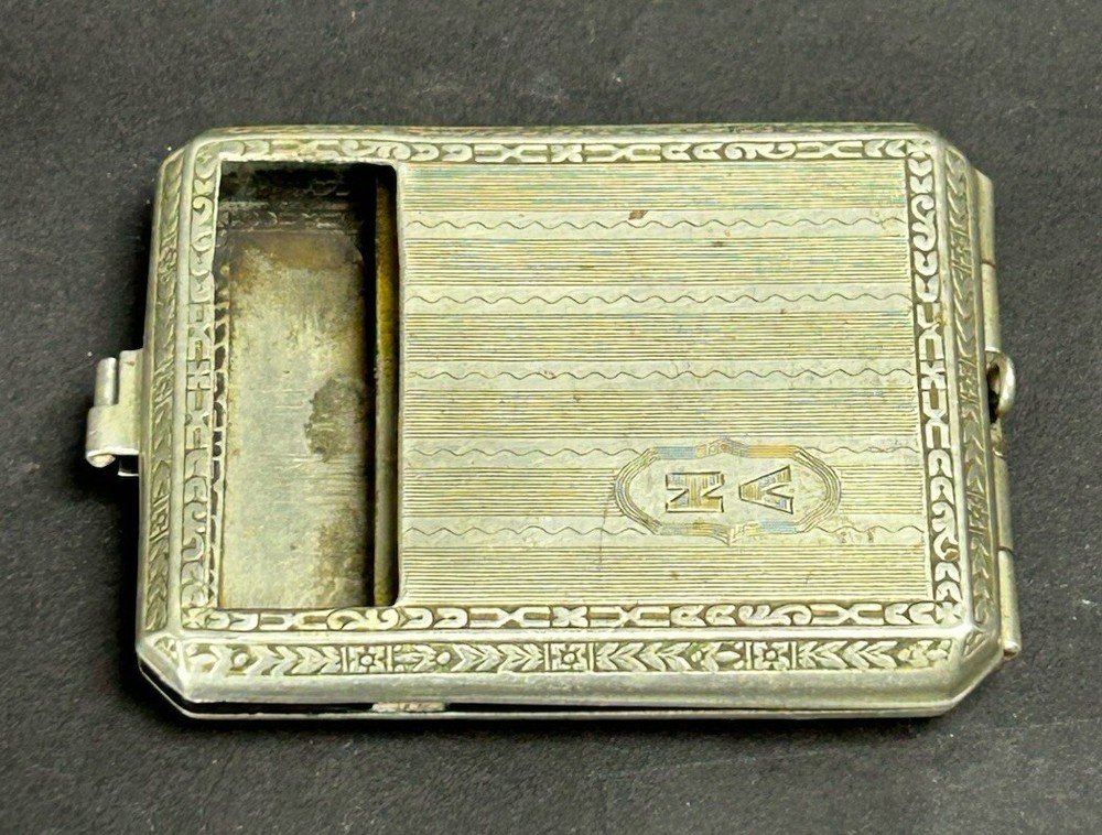 Vintage Brun-Mill Silver Match Case Compact