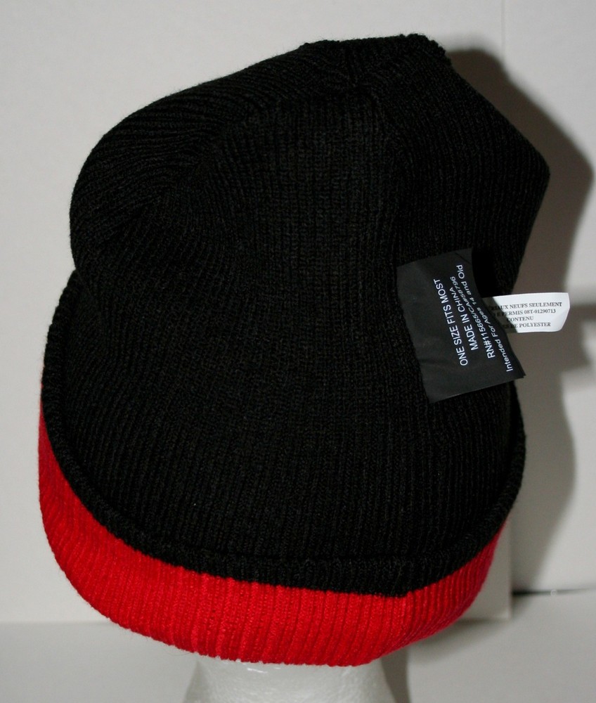 Marvel Comics Deadpool Reversible Black / Gray Winter Knit Cap Hat New Cuff OSFM