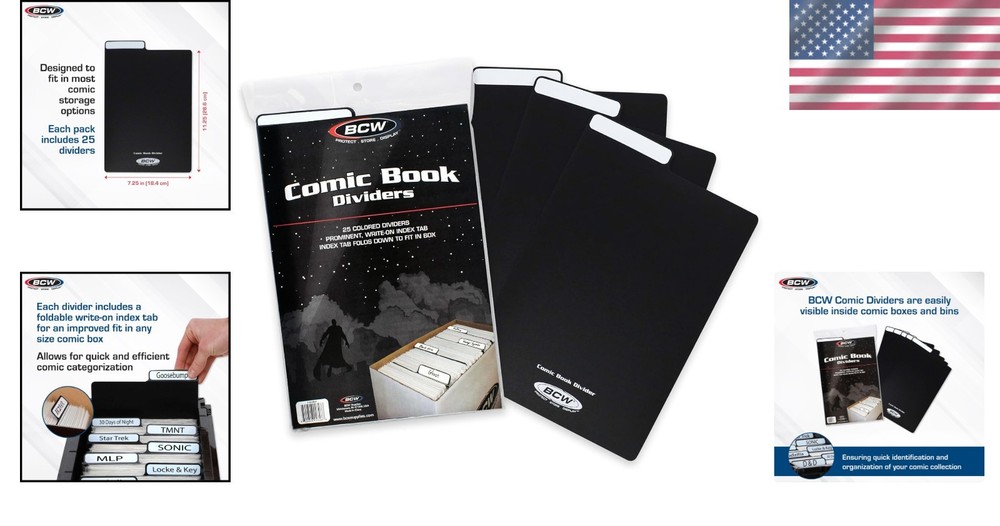 Comic Dividers - 25 Pack | Archival Polyethylene Plastic