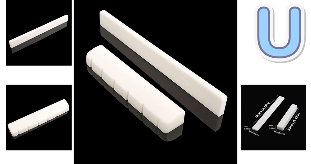 Natural Bone Nut and Saddle for Classical Guitars - Light & Durable Design