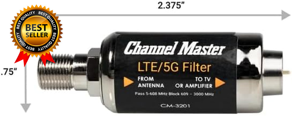 LTE/5G Filter Reduces Pixelation & Signal Issues from LTE 4G 5G Interference