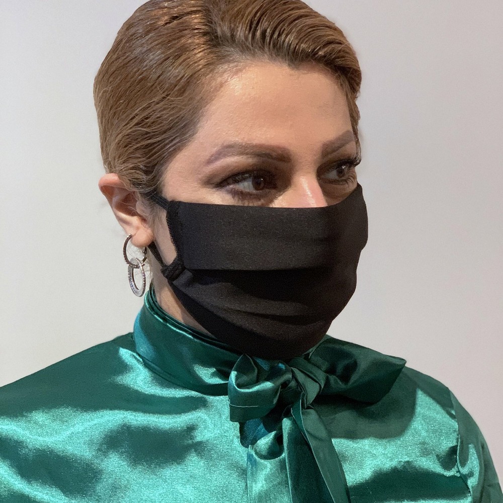 Reusable Rectangular Adjustable Washable Black Face Mask - Free USA Shipping