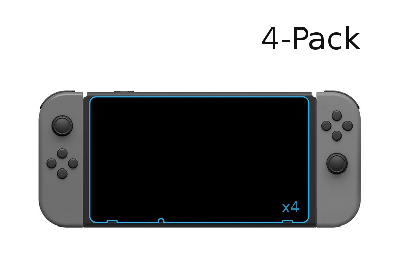 glass screen protector for nintendo switch - 4 pack