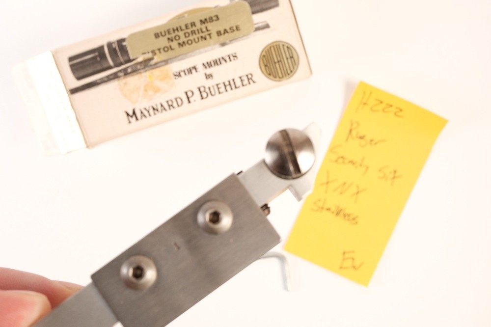 H222 Buehler Scope Mount Base Code XNX Ruger Security Six Stainless