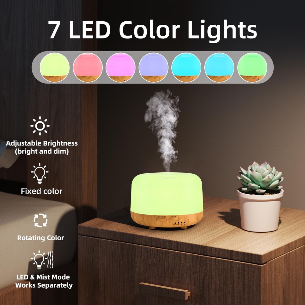 Aromatherapy Essential Oil Home Diffuser with Remote Control, 300ML Large Roo...