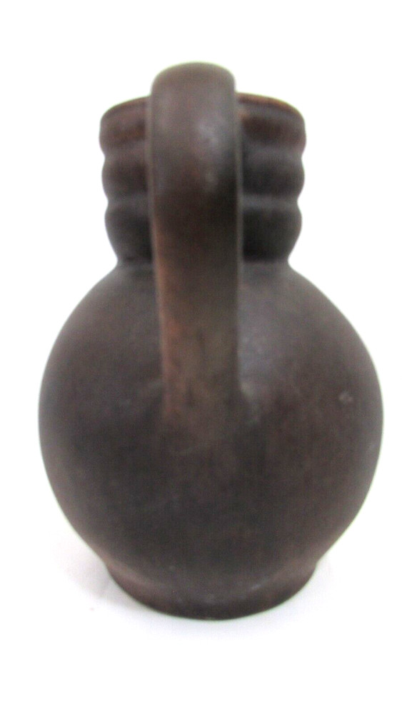 Vintage Studio Brown Ceramic Rustic Pitcher Vase Kitchen Decor Signed