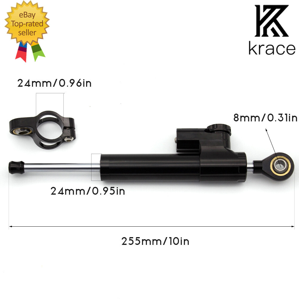 CNC Steering Damper Stabilizer Linear Reversed Shock Universal Aluminum Piston
