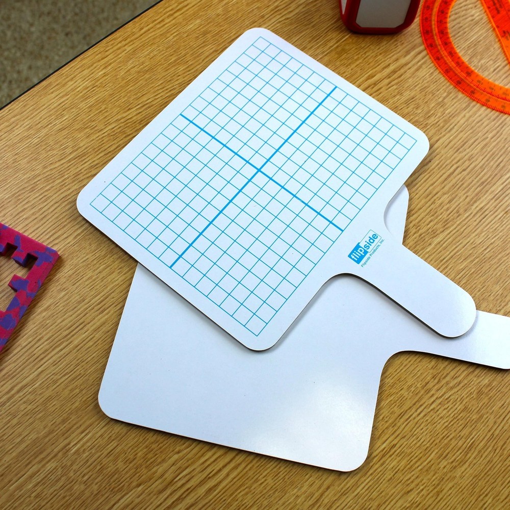 Flipside Products Rectangular Graph Dry Erase Answer Paddles, Double-Sided, A...