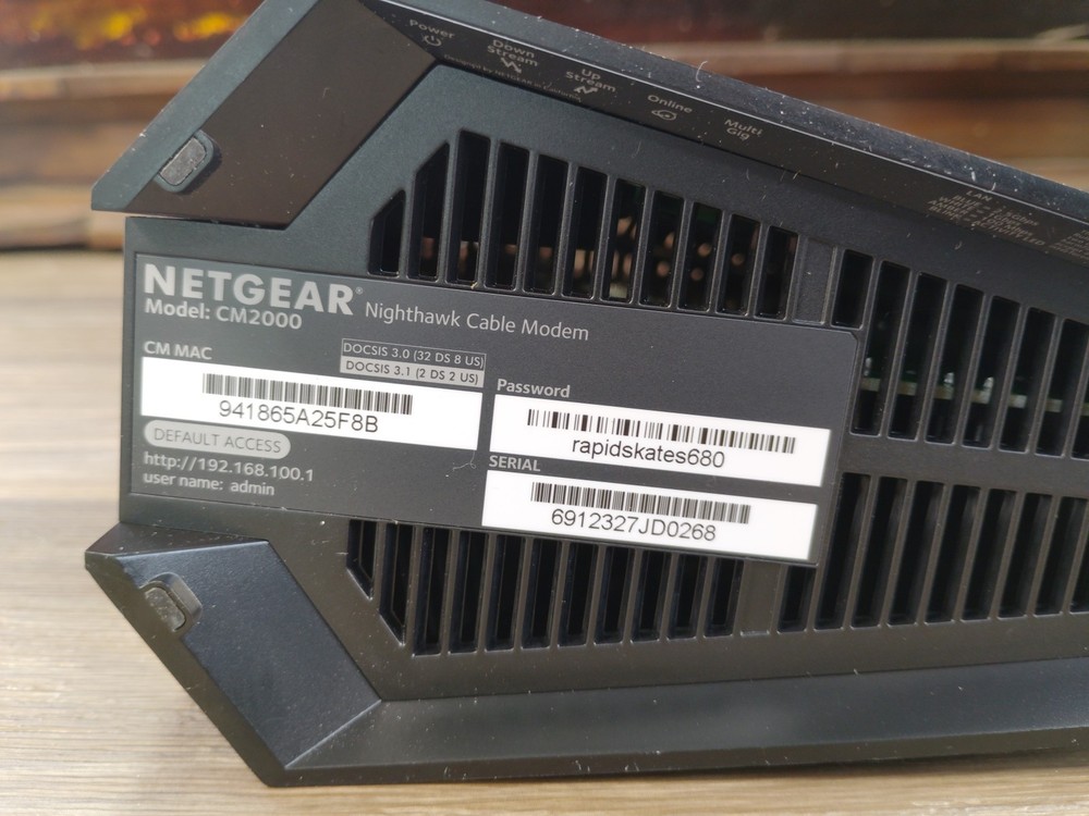 NETGEAR CM2000 Nighthawk DOCSIS 3.1 - 2.5 Gbps Internet Speed Cable Modem